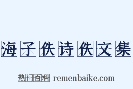 海子佚诗佚文集是什么意思的图片